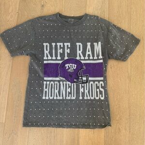 Game day Couture TCU Horned Frogs On The Ball Mini Rhinestone Tee